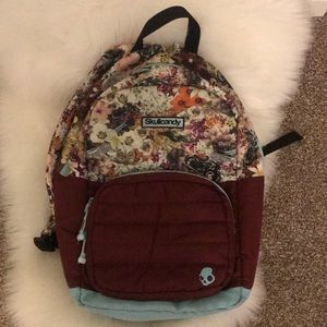 Skull candy floral backpack